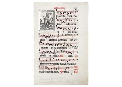 Lot 13 - (Early Printed Leaf) Antiphonal