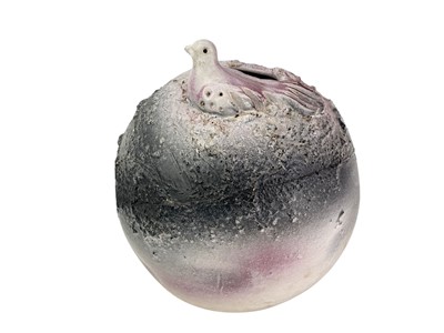Lot 97 - A Raku-fired Bulbous Vase