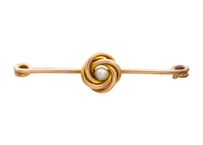 Lot 38 - A selection of two gold bar brooches.
