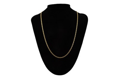 Lot 30 - A 14k yellow gold fancy curb chain.