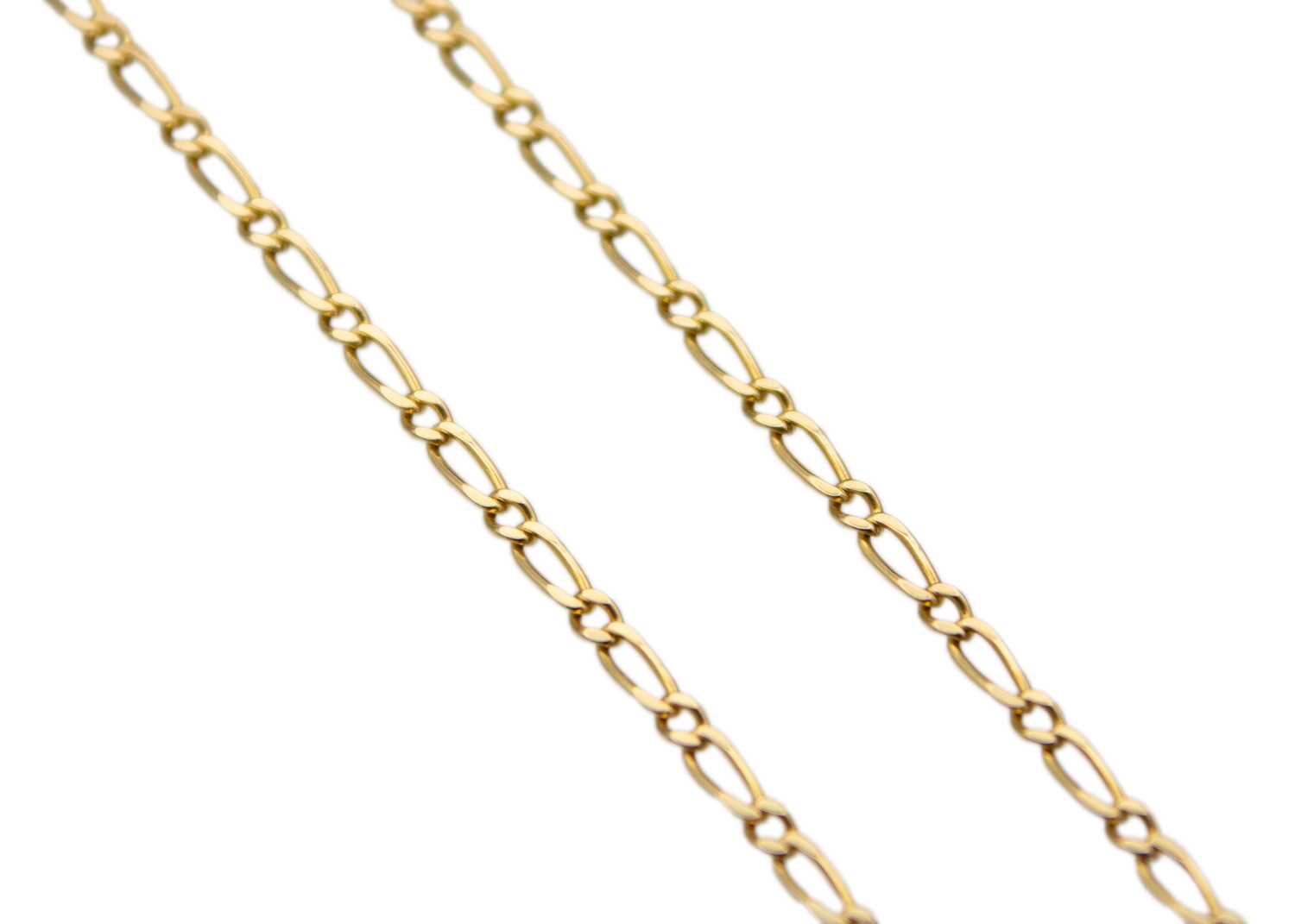 Lot 30 - A 14k yellow gold fancy curb chain.