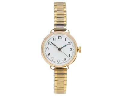 Lot 1062 - ROLEX - A 1920's 9k cased lady's manual wind wristwatch.