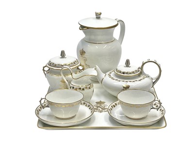 Lot 198 - A Sevres Dore Napoleon III tete a tete set.