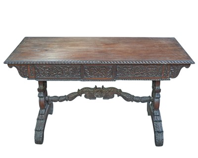 Lot 454 - A George IV Anglo Indian Padouk library table.