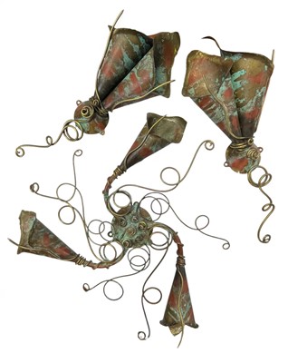 Lot 322 - Tracey Adam Metalworks, light fittings.