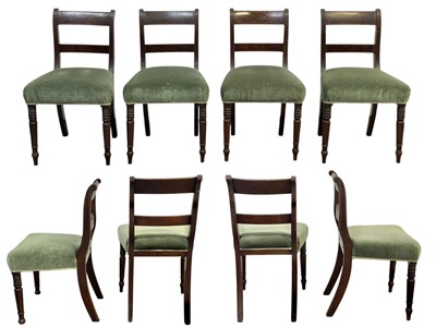 Lot 504 - A set of eight George IV mahogany dining chairs.