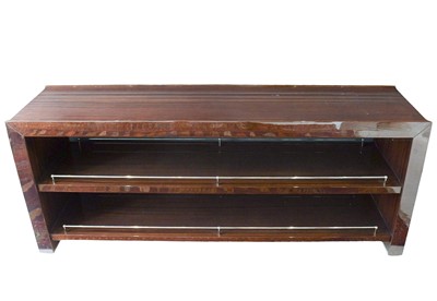 Lot 400 - Superyacht furnishings, a contemporary sideboard with chrome supports.