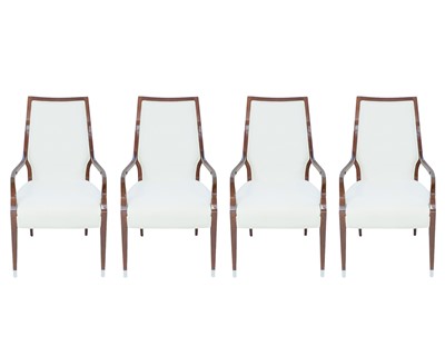 Lot 409 - Superyacht furnishings, a set of four salon chairs.