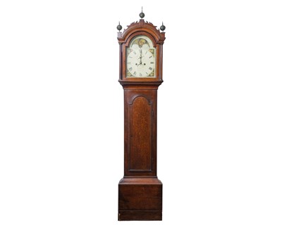 Lot 389 - A mahogany eight day longcase clock.