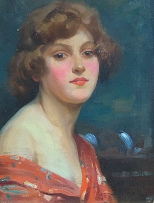 Lot 78 - John Sanderson WELLS (1872-1955) Portrait of a...