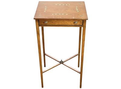 Lot 492 - An Edwardian painted mahogany side table.