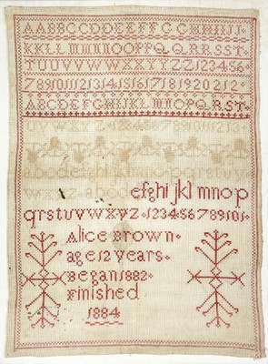 Lot 290 - A Victorian sampler.