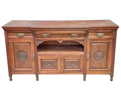 Lot 33 - Eastern Telegraph Company, A late Victorian walnut sideboard.