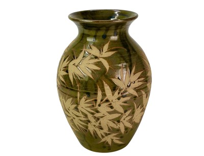 Lot 319 - A large Boscean Pottery twin-handled bowl