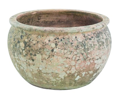 Lot 338 - A large terracotta garden planter.