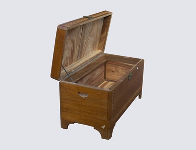 Lot 130 - A Chinese camphor wood chest, height 55cm,...