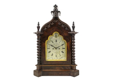 Lot 387 - An early Victorian mahogany cased mantel clock.
