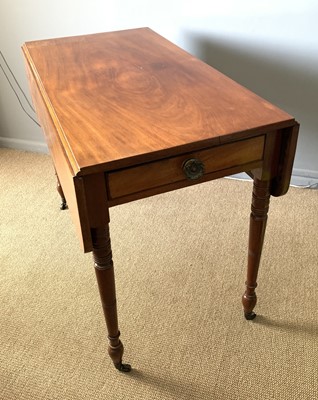 Lot 3164 - A 19th century mahogany Pembroke table, fitted...