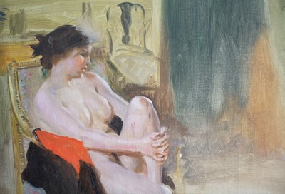 Lot 130 - Dame Laura KNIGHT RA, 1877-1970 Study of Ella...
