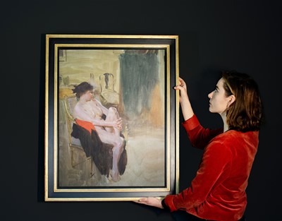 Lot 130 - Dame Laura KNIGHT RA, 1877-1970 Study of Ella...