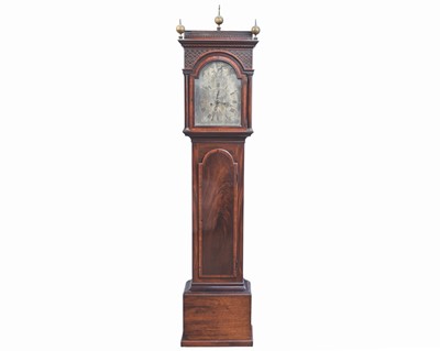 Lot 386 - Cornwall interest, A late George III mahogany eight day longcase clock.
