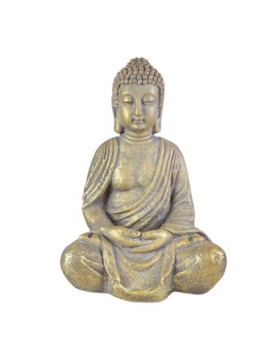 Lot 333 - A contemporary pottery buddha.