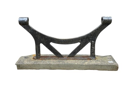 Lot 355 - A large roller brush foot scraper.