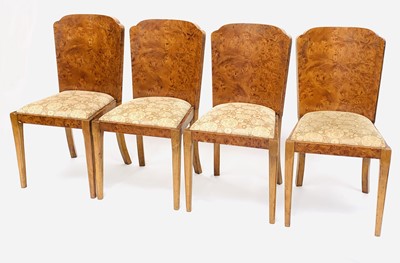 Lot 3032 - A good Art Deco burr walnut dining table and...
