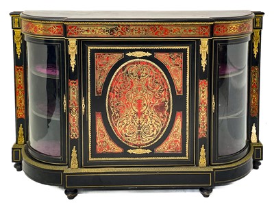 Lot 503 - A 19th century ebonised and boulle credenza.