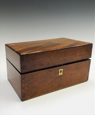 Lot 4 - A 19th century mahogany box with brass...