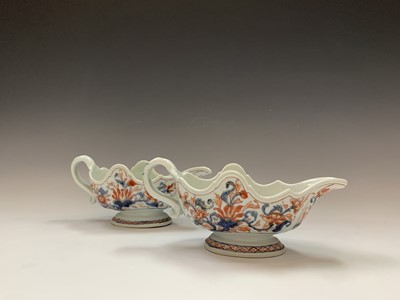Lot 68 - A pair of Chinese export Imari pattern sauce...