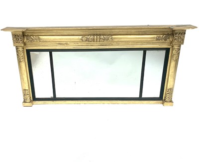 Lot 3001 - A George III gilt three part landscape mirror....