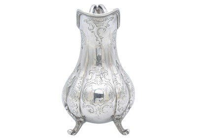 Lot 16 - A Victorian silver three-piece tea set by Charles Reily & George Storer.
