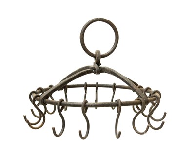Lot 62 - A French wrought iron game hanger.