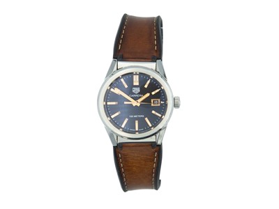 Lot 1040 - TAG HEUER - A Carrera stainless steel quartz gentleman's wristwatch.
