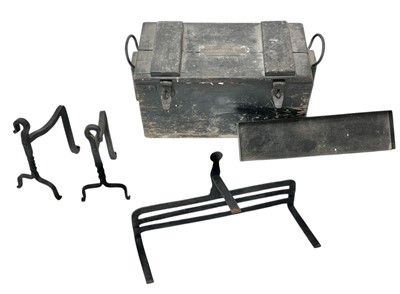 Lot 25 - A small painted pine military/naval trunk.