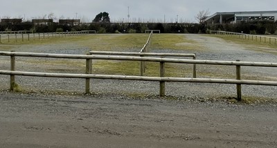 Lot 1561 - Half Round Treated Timber Fencing in Car Park