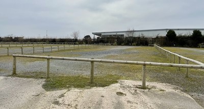 Lot 1562 - Half Round Treated Timber Fencing in Car Park