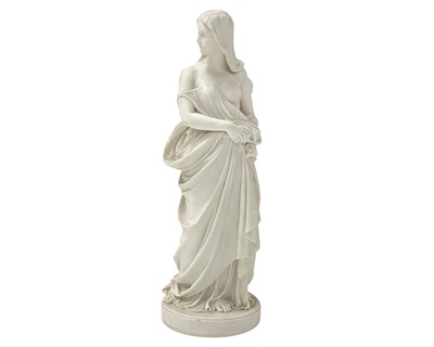Lot 266 - A Victorian Copeland Parian figure of Lady Godiva.