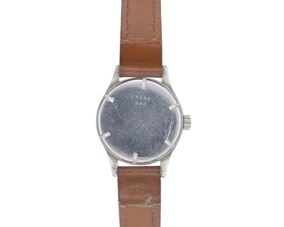 Lot 641 - LONGINES - A WWII era (possibly French Resistance) stainless steel gentleman's wristwatch.
