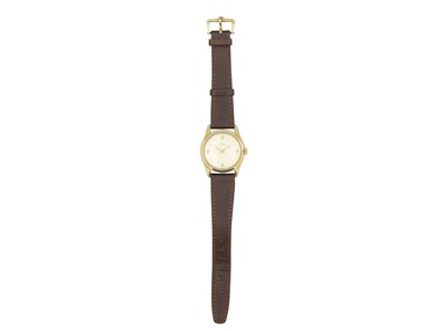 Lot 1096 - OMEGA - A 1950's 9k cased gentleman's manual wind wristwatch.