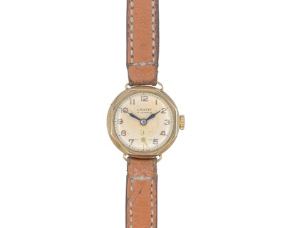 Lot 1166 - A 1950's 9k lady's manual wind wristwatch.