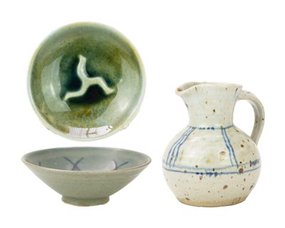 Lot 259 - Three studio pottery pieces.
