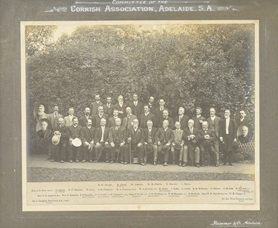 Lot 166 - A photograph of the Cornish Association, Adelaide, S Australia.