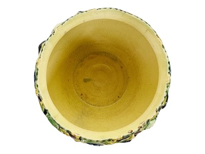 Lot 236 - A pair of continental majolica jardinieres and stands.
