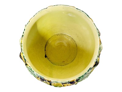 Lot 236 - A pair of continental majolica jardinieres and stands.