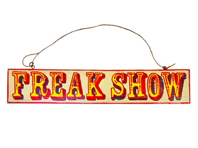 Lot 75 - A handpainted 'Freak Show' sign.