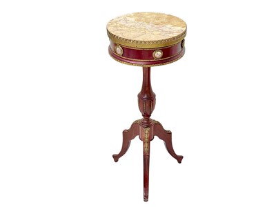 Lot 434 - An H & L Epstein marble top circular occasional table.