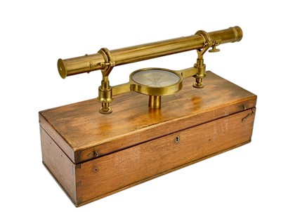 Lot 502 - A brass surveyor's level by John Davis, Cheltenham.