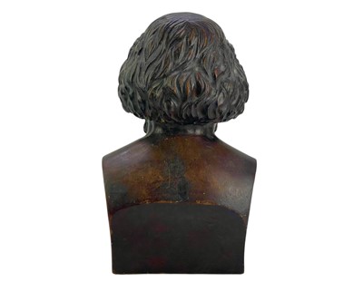 Lot 41 - A 19th century carved mahogany bust of Homer.